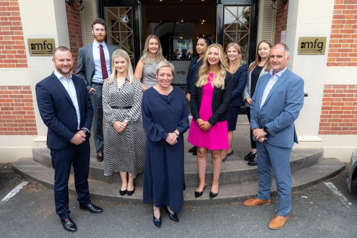 Front row left to right, Sam Pedley, Lucy George, Ann Sullivan, Rachel Dear, Tom Esler. Back row left to right, Reuben Grimshaw,